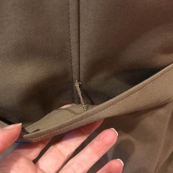 Mackage Estela Trench Coat Tan Leather Trim S EUC - Picture 12 of 15